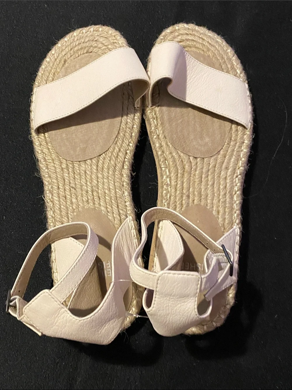 EILEEN FISHER MIKE TUMBLED LEATHER ESPADRILLE SANDLE SIZE 11  ANKLE STRAP NWOT